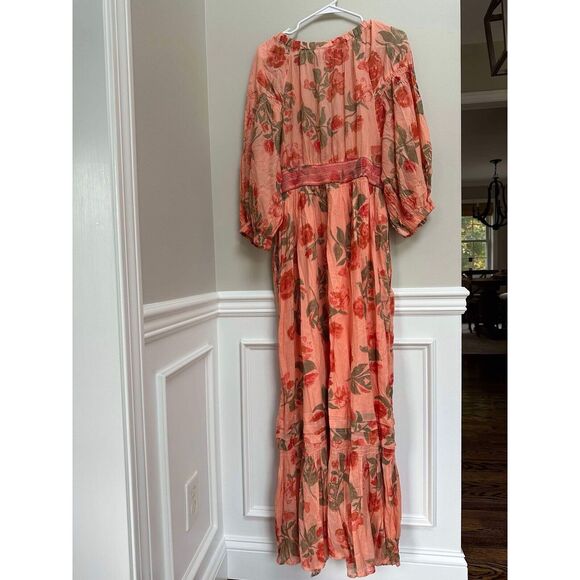 New Free People Golden Hour Maxi Dress sz M - Picture 5 of 8